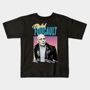 Michel Foucault / Philosopher Aesthetic Fan Design Kids T-Shirt